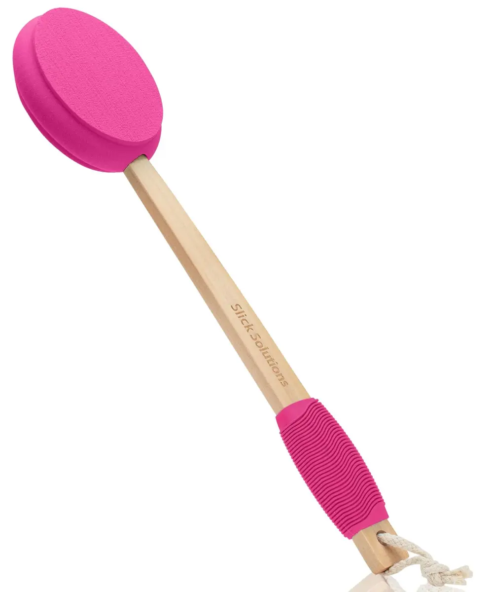 Slick Solutions 17 Inch Hot Pink Lotion Applicator for Easy Back & Body Reach - main product image