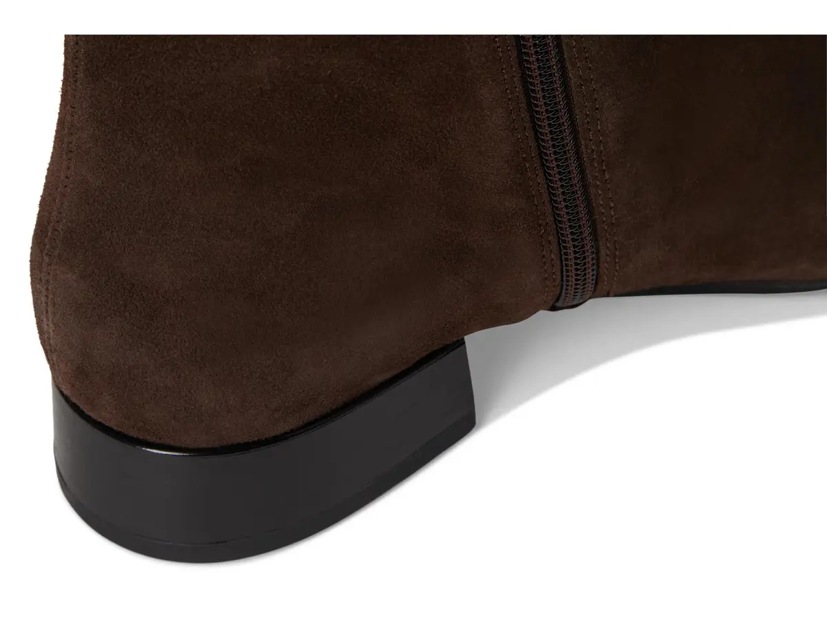 Vagabond Mona Suede Bootie 7 US | Modern Square Toe, Zipper Closure, 1in Block Heel - view 6