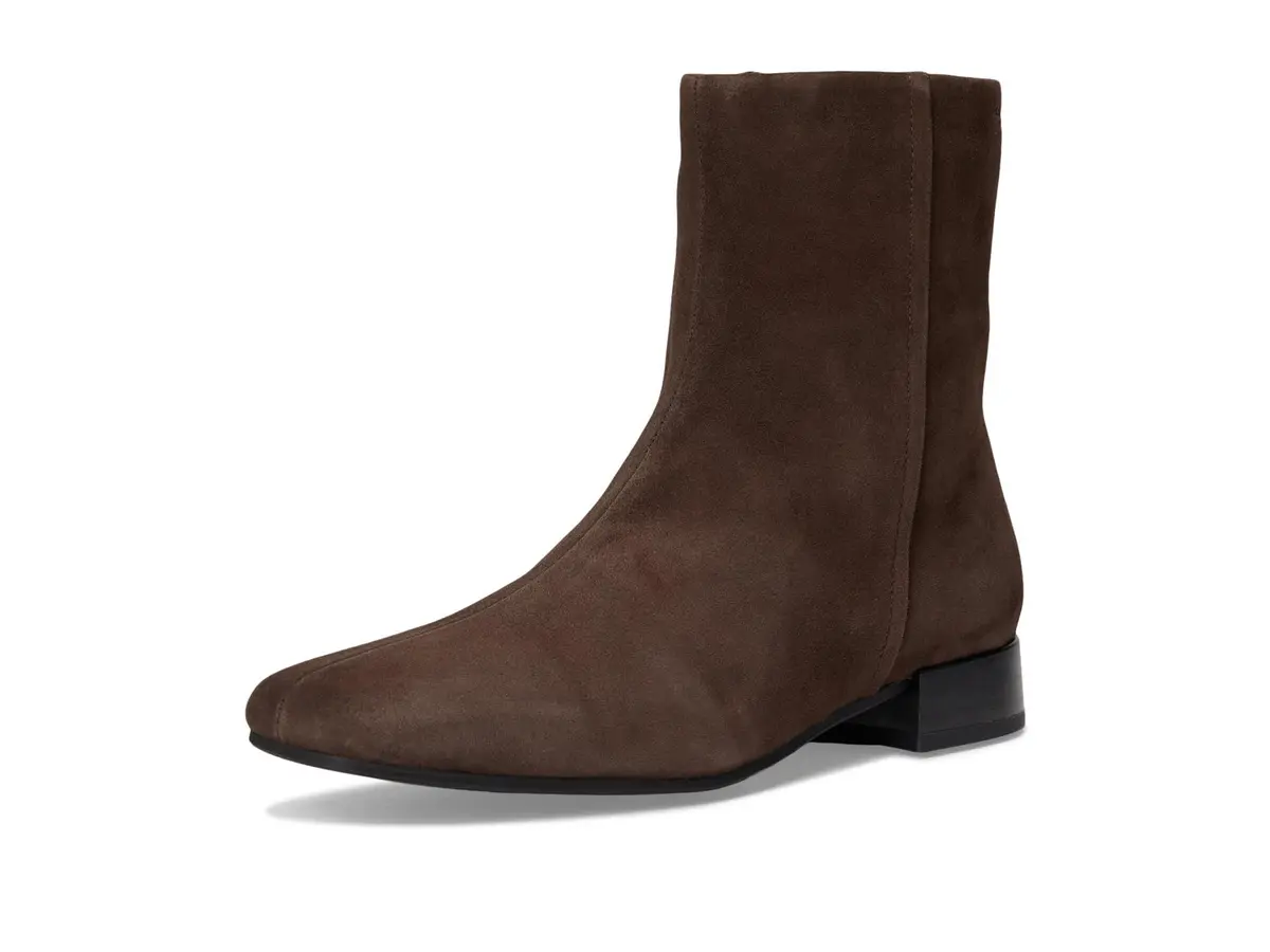 Vagabond Mona Suede Bootie 7 US | Modern Square Toe, Zipper Closure, 1in Block Heel - view 7