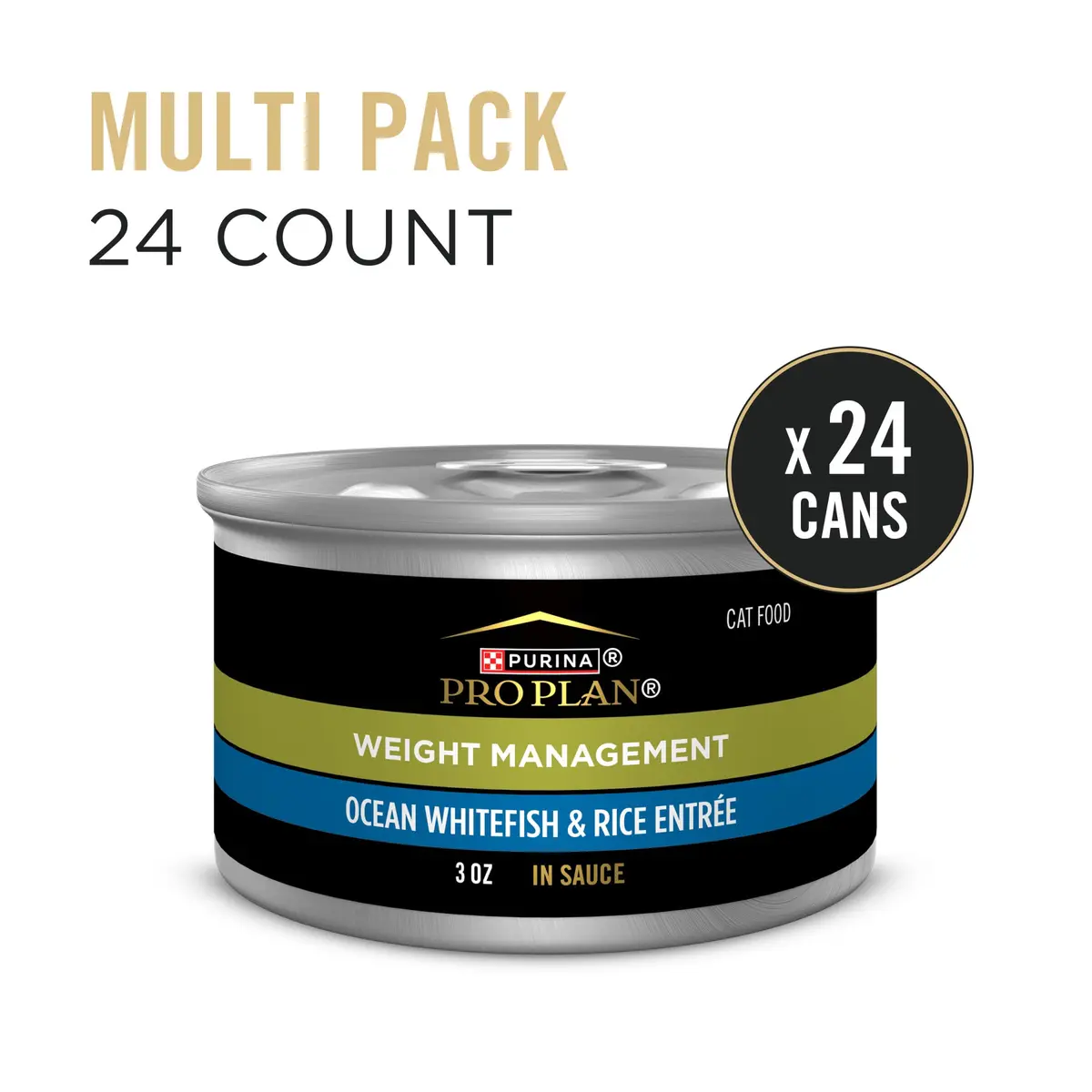Purina Pro Plan Adult Weight Management Wet Cat Food, 3 oz Cans | High-Protein, Supports Weight & Vision - view 3