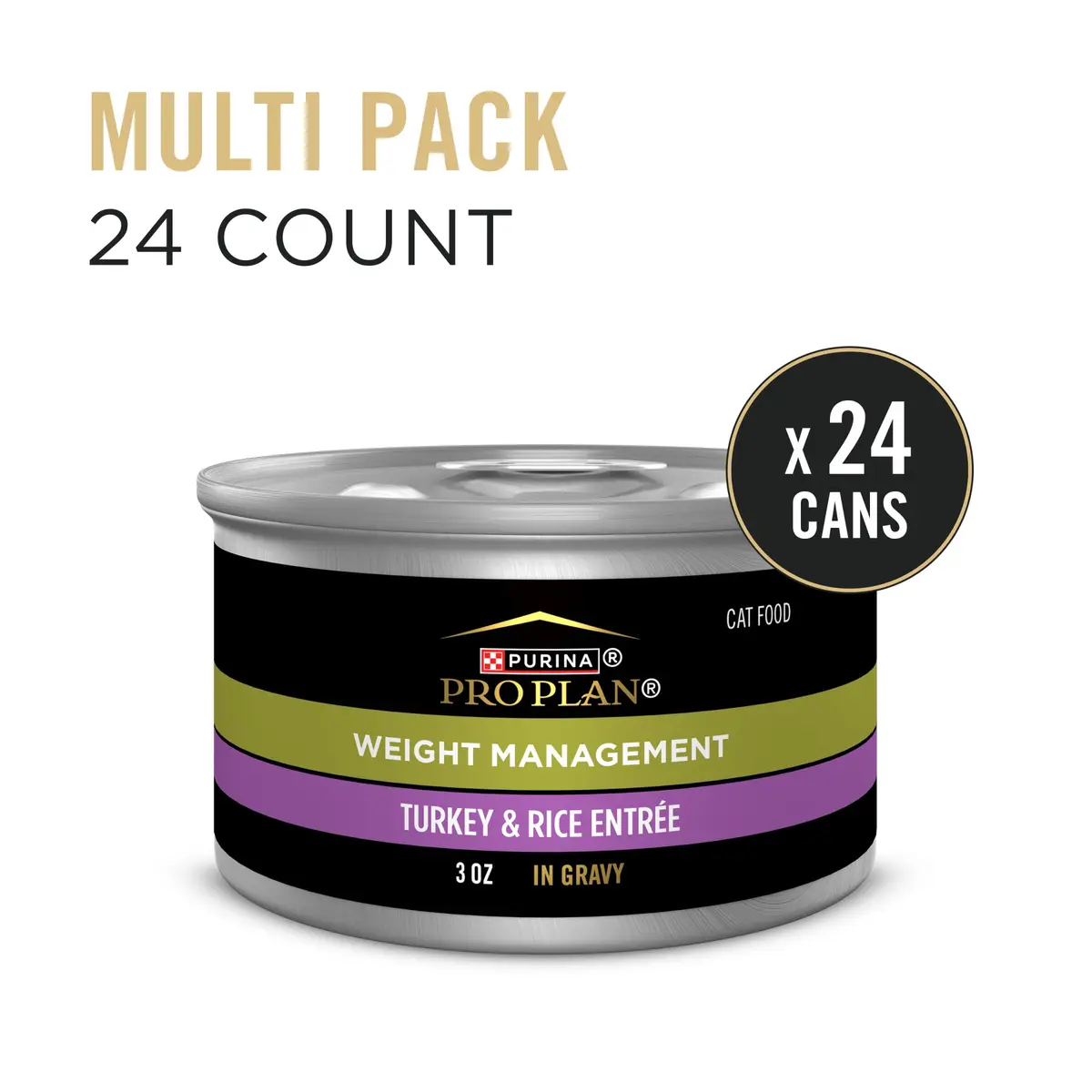 Purina Pro Plan Weight Management Wet Cat Food, 24 x 3 oz Cans | Supports Healthy Weight & Muscle - view 3