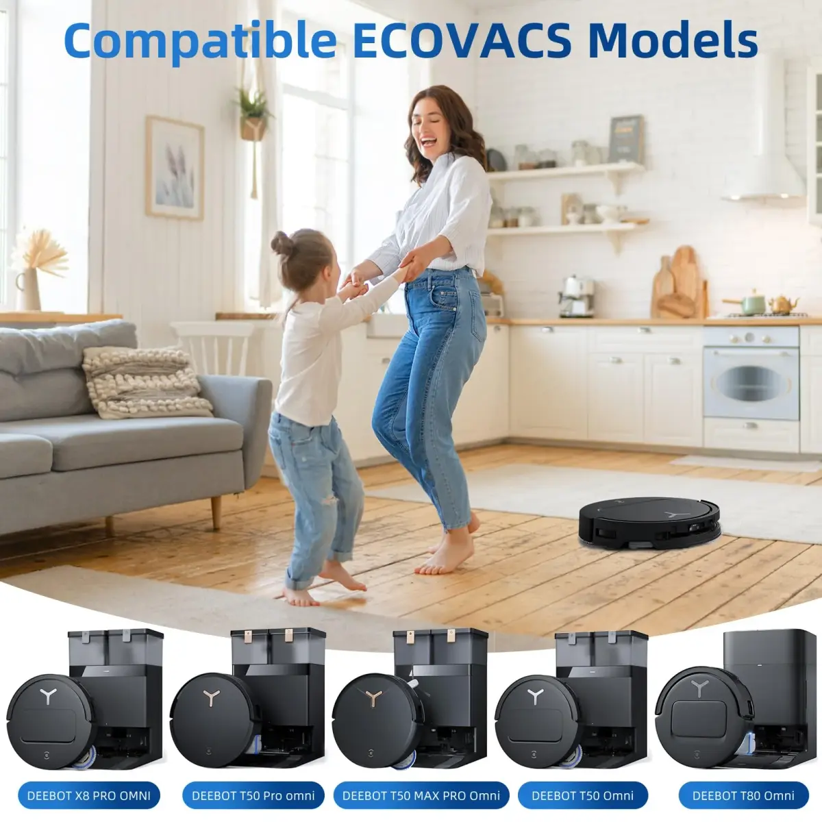 EOVWAEO 10 Pack Dust Bags for ECOVACS DEEBOT OMNI Stations | 4L Capacity, 99.99% Filtration - view 2