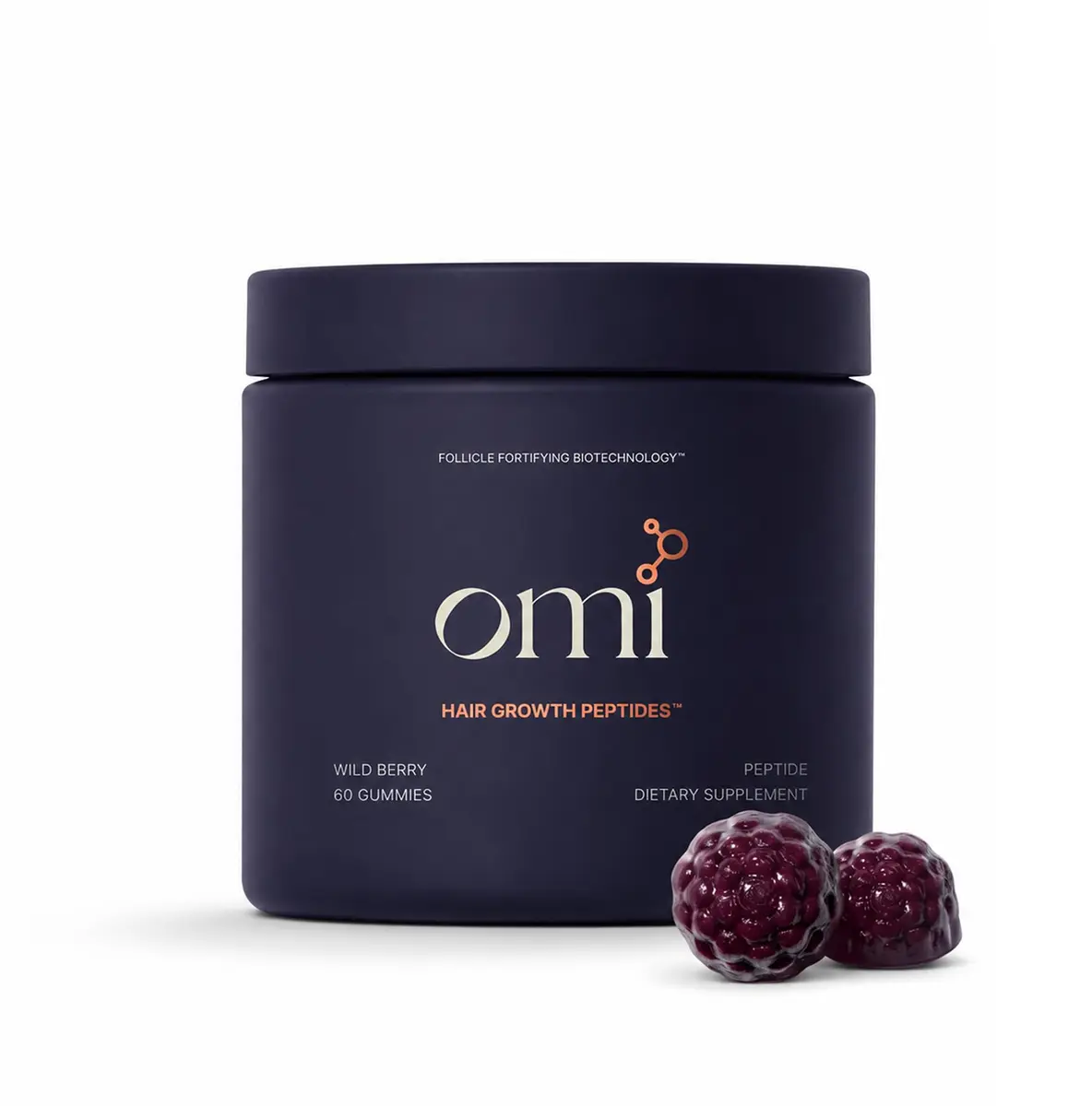 OMI Peptides for Hair Growth Gummies for Women 60 Gummies | Supports Thicker, Fuller Hair - main product image