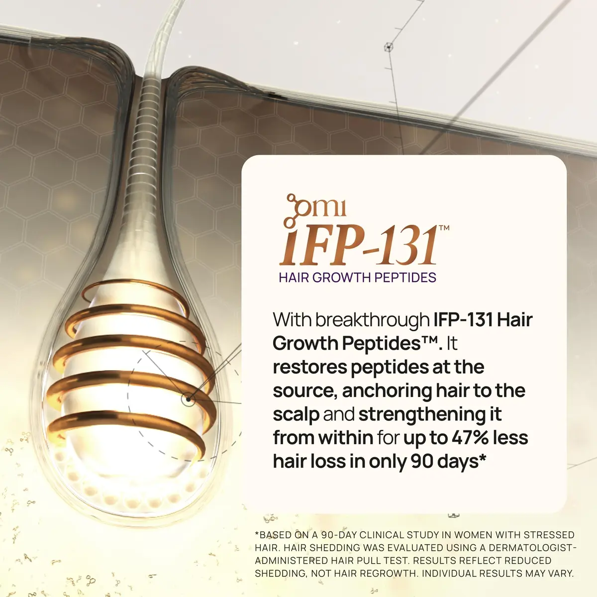 OMI Peptides for Hair Growth Gummies for Women 60 Gummies | Supports Thicker, Fuller Hair - view 3
