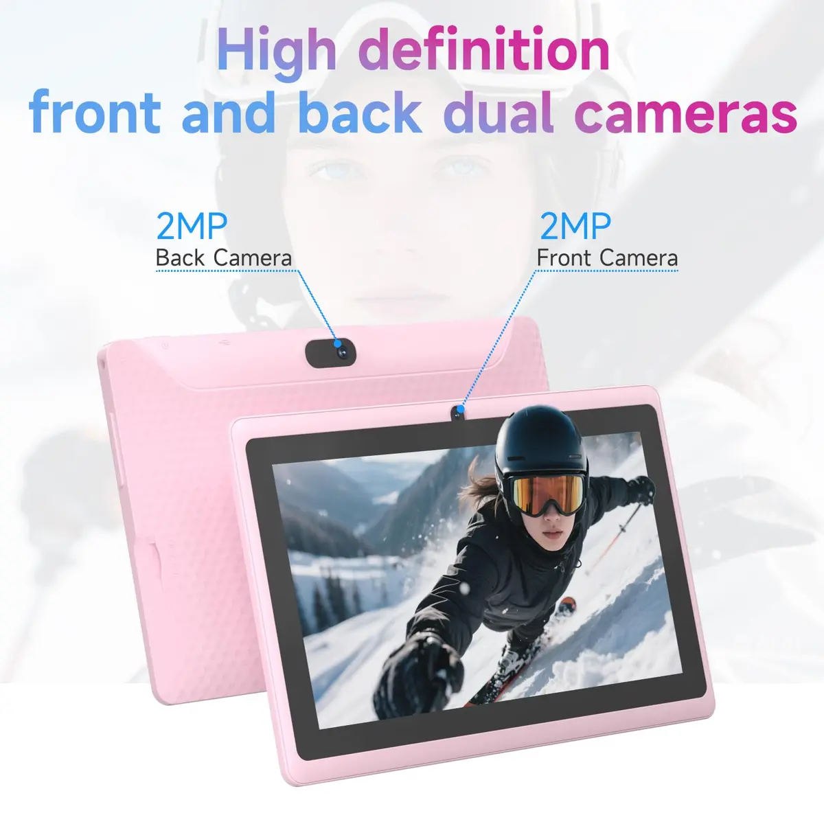 HOTTABLET 7-Inch Android 14 Tablet with Protective Case, 8GB RAM + 32GB ROM, IPS Screen, Pink | Use Tablet as Phone in India - view 5