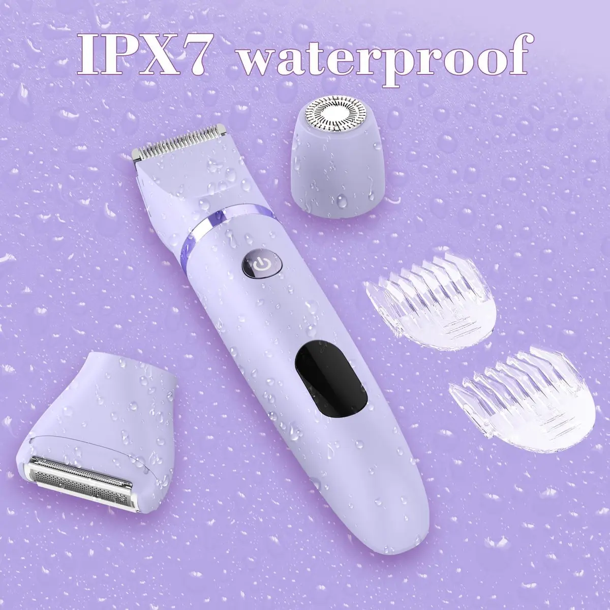 Scttomon 3-in-1 Electric Razor Bikini Trimmer Waterproof Wet & Dry | Painless Personal Groomer for Ladies Face & Body - view 3