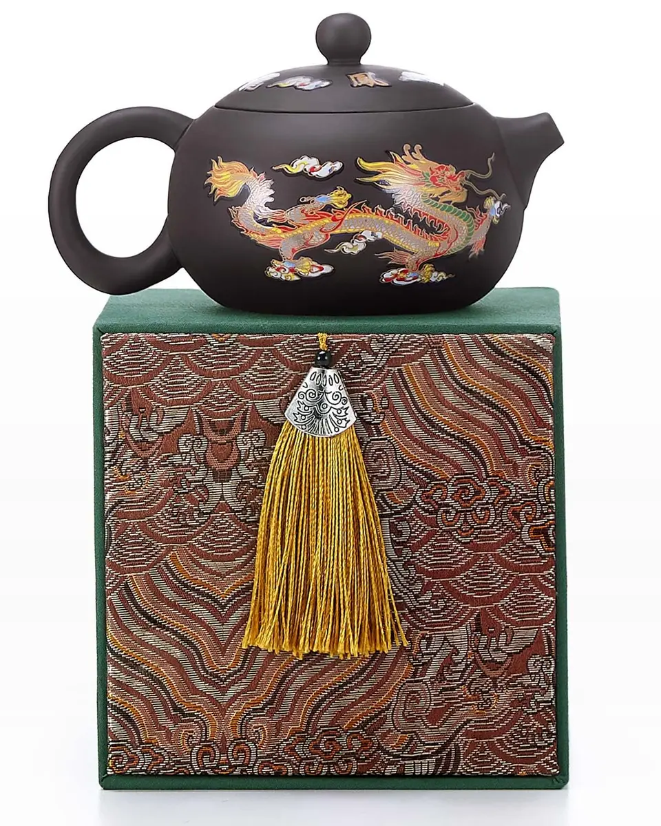 TEAVOR Handmade Color-Changing Yixing Clay Teapot 8.5oz | Enchanted Purple Clay Chinese Tea Kettle - main product image
