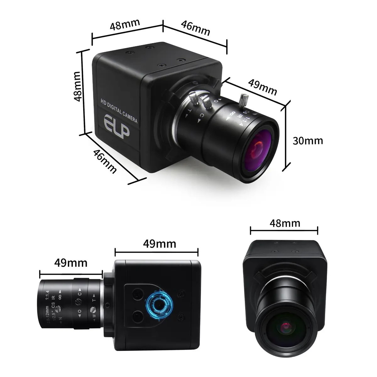 MMlove 1080P FHD USB Camera 4X Optical Zoom Manual Focus Low Light Plug & Play - view 7