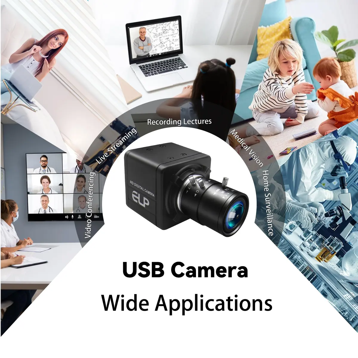 MMlove 1080P FHD USB Camera 4X Optical Zoom Manual Focus Low Light Plug & Play - view 8