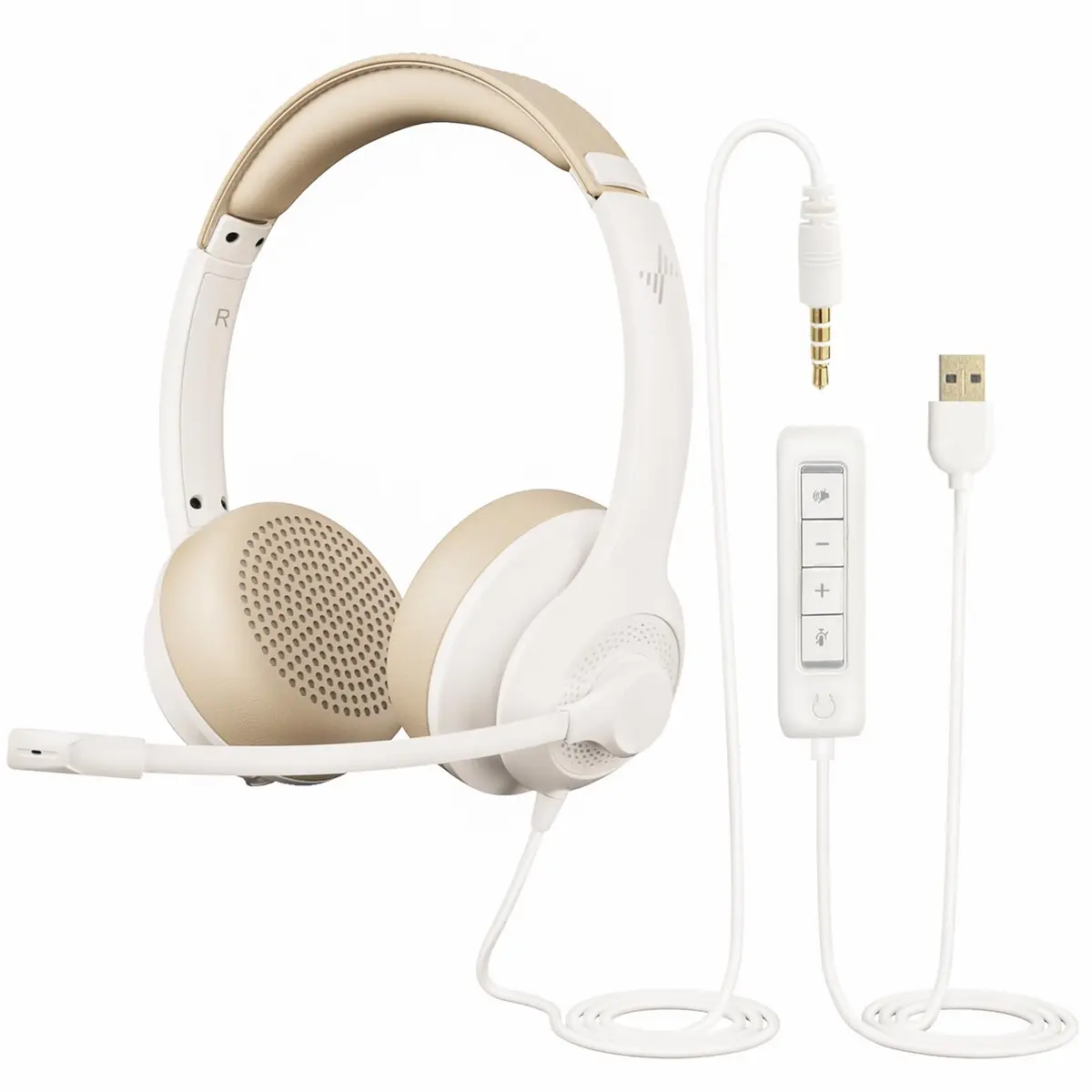 JIAMQISHI USB Headset with Microphone for PC | Noise Cancelling Mic & All-Day Comfort - main product image