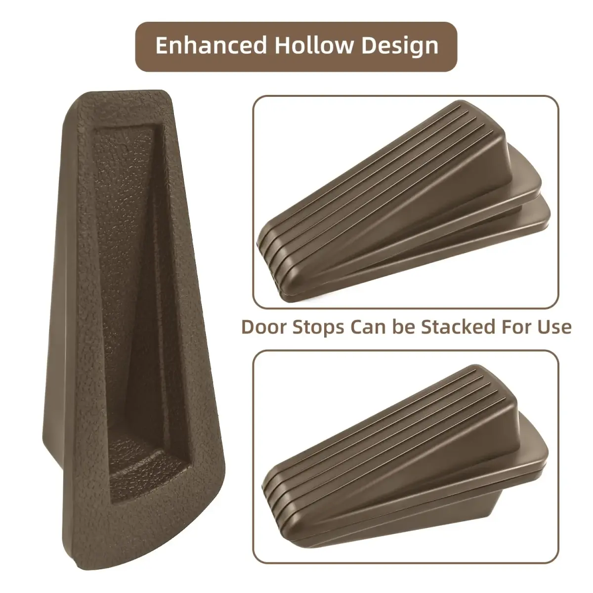 JZWBLILY Premium Rubber Door Stopper Wedge 3.1 cm (1.2") | Keeps Doors Securely Open - view 4