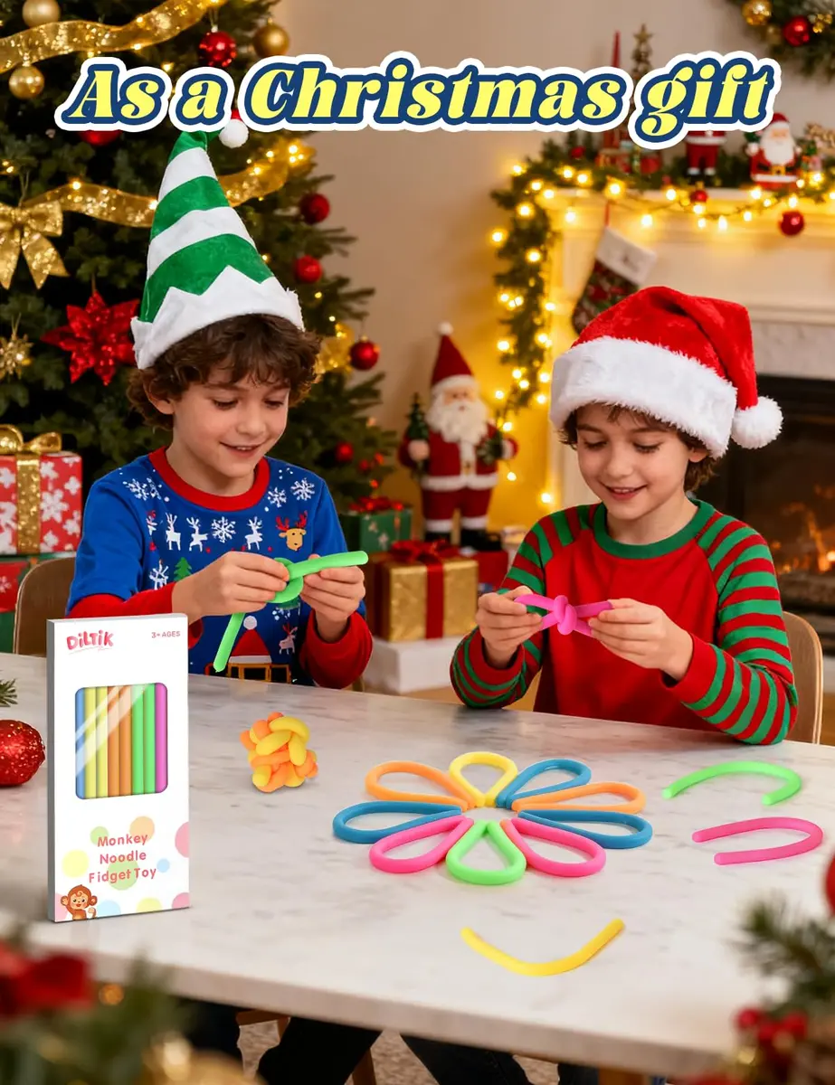 Diltik 10 Pack Stretchy Sensory Strings 11 inches (27.9 cm) | ASTM-Tested Non-Toxic TPR Fidget Toys for Kids Ages 3+ - view 9