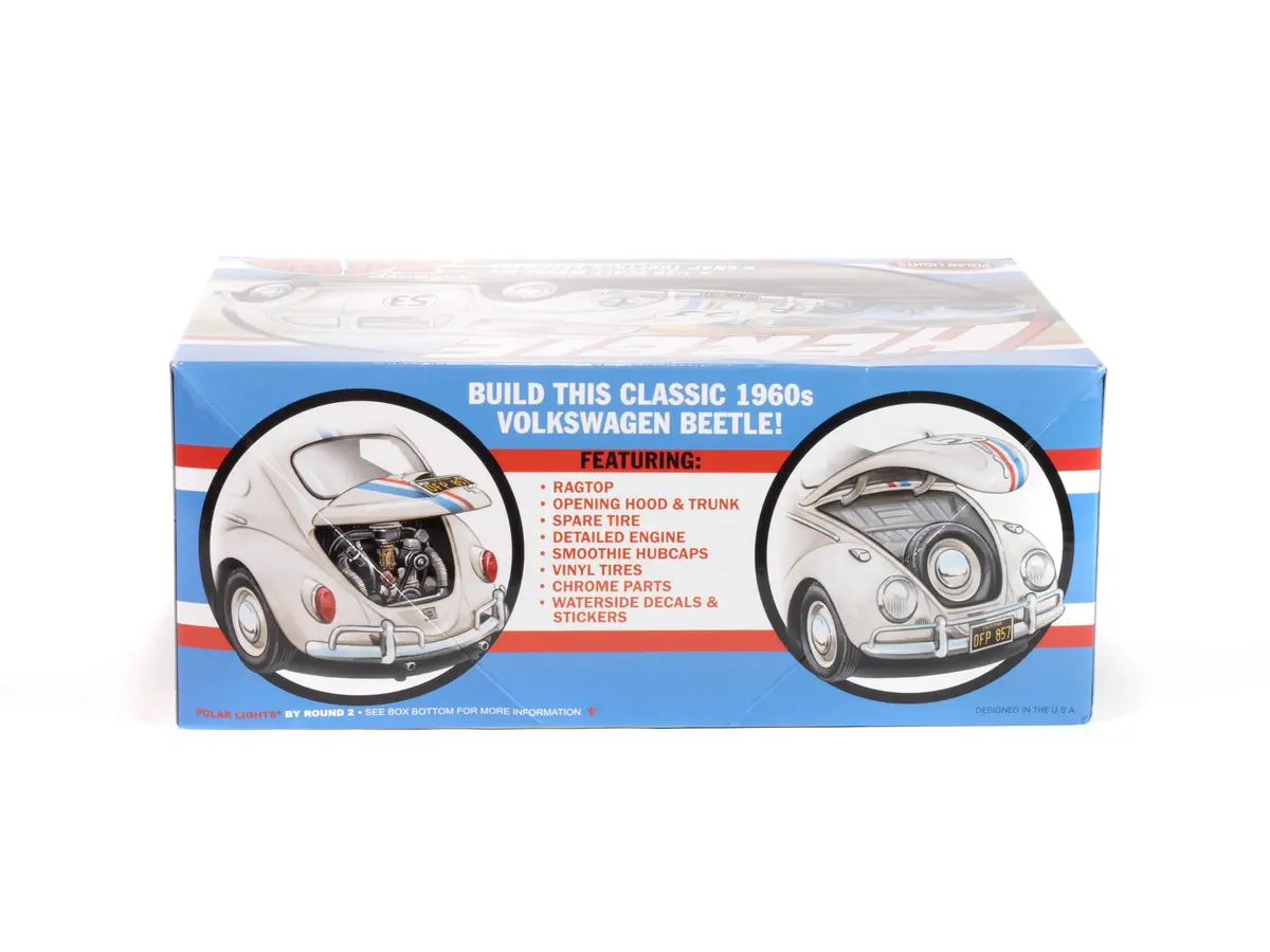 Polar Lights Herbie Volks Beetle Model Kit 1:25 Scale | SNAP Assembly, No Glue or Paint Needed - view 4
