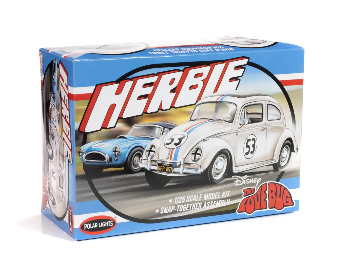 Polar Lights Herbie Volks Beetle Model Kit 1:25 Scale | SNAP Assembly, No Glue or Paint Needed - main product image