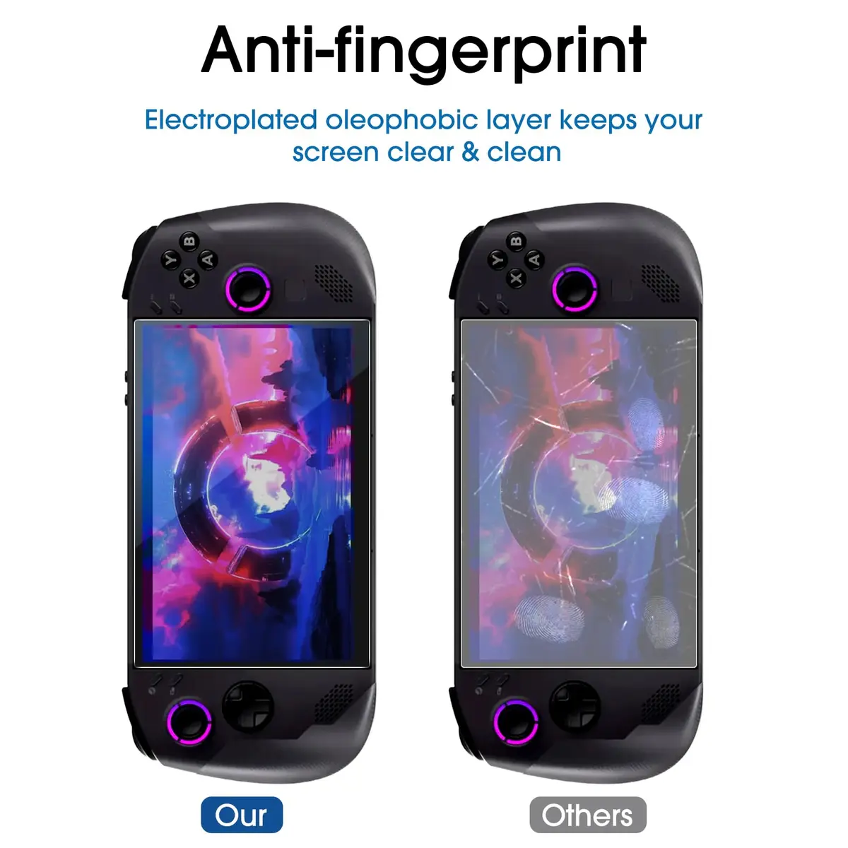 amFilm Tempered Glass Screen Protector for Lenovo Legion Go S 8.0'' | 2 Pack Ultra HD 9H Hardness - view 6
