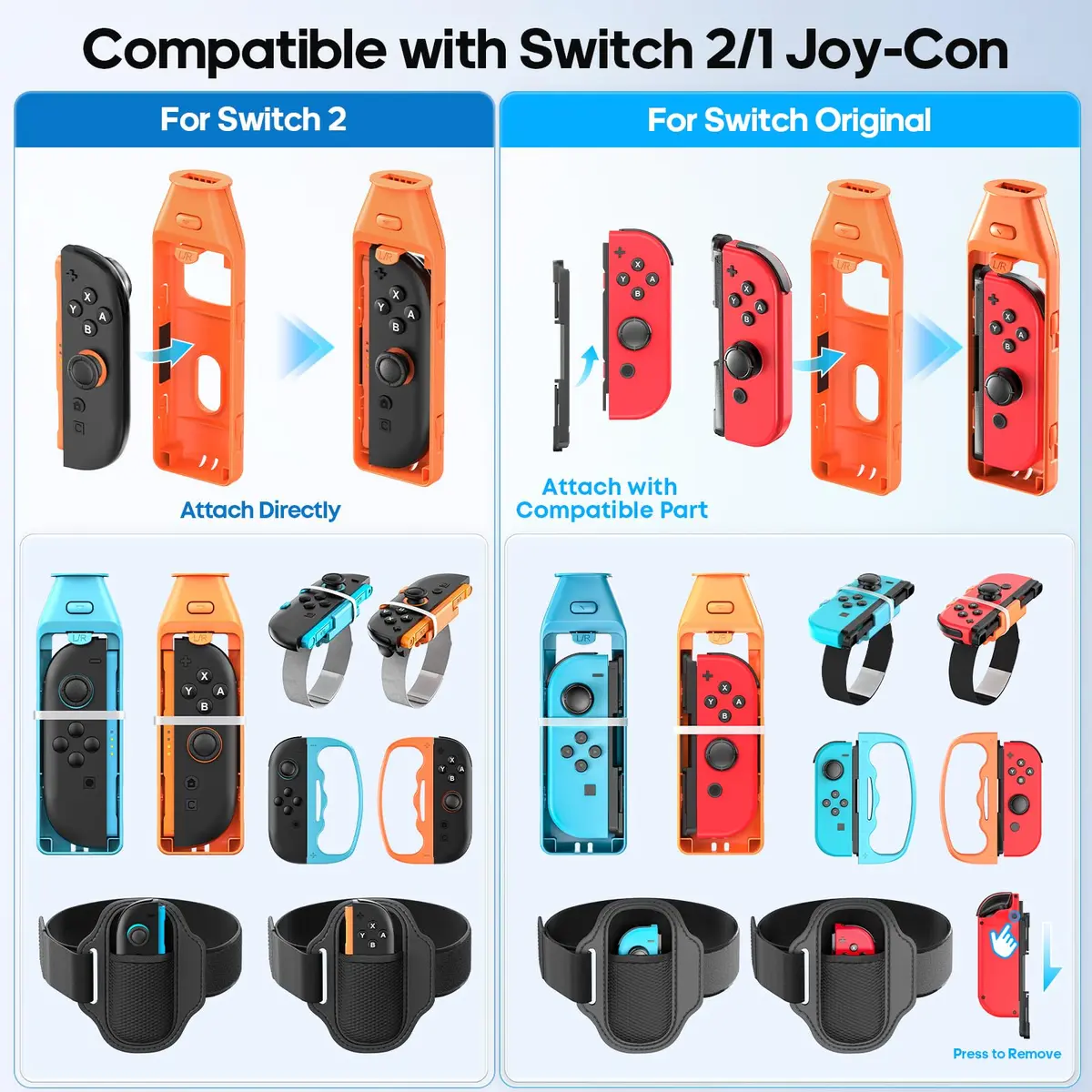 Tokluck Switch 1/2 Sports Accessories Bundle with Organizer Station | Compatible with Nintendo Switch Console & Joy-con, Storage & Organizer - view 2