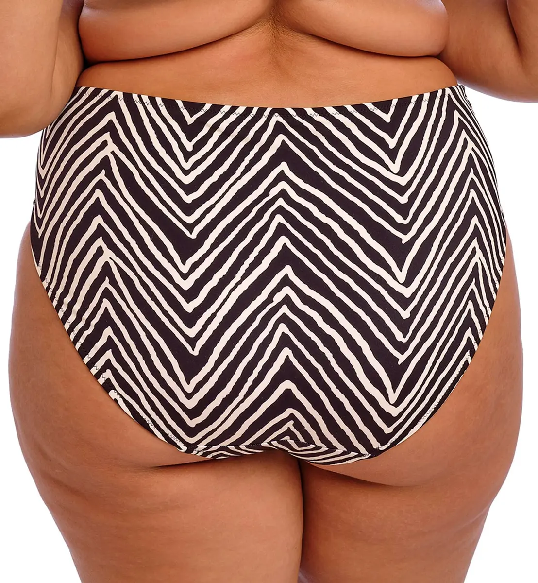 Elomi Fiji Falls Mid Rise Bikini Brief Black Size 12 | Flattering Waist & Vibrant Style - view 2