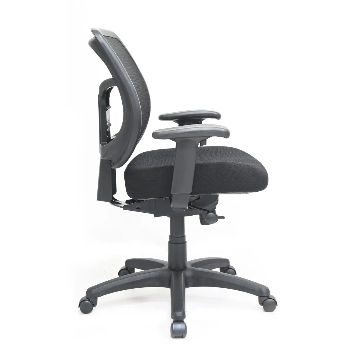 Eurotech Seating Apollo Mid-Back Swivel Office Chair, Black | Ergonomic Support & Breathable Mesh - view 3