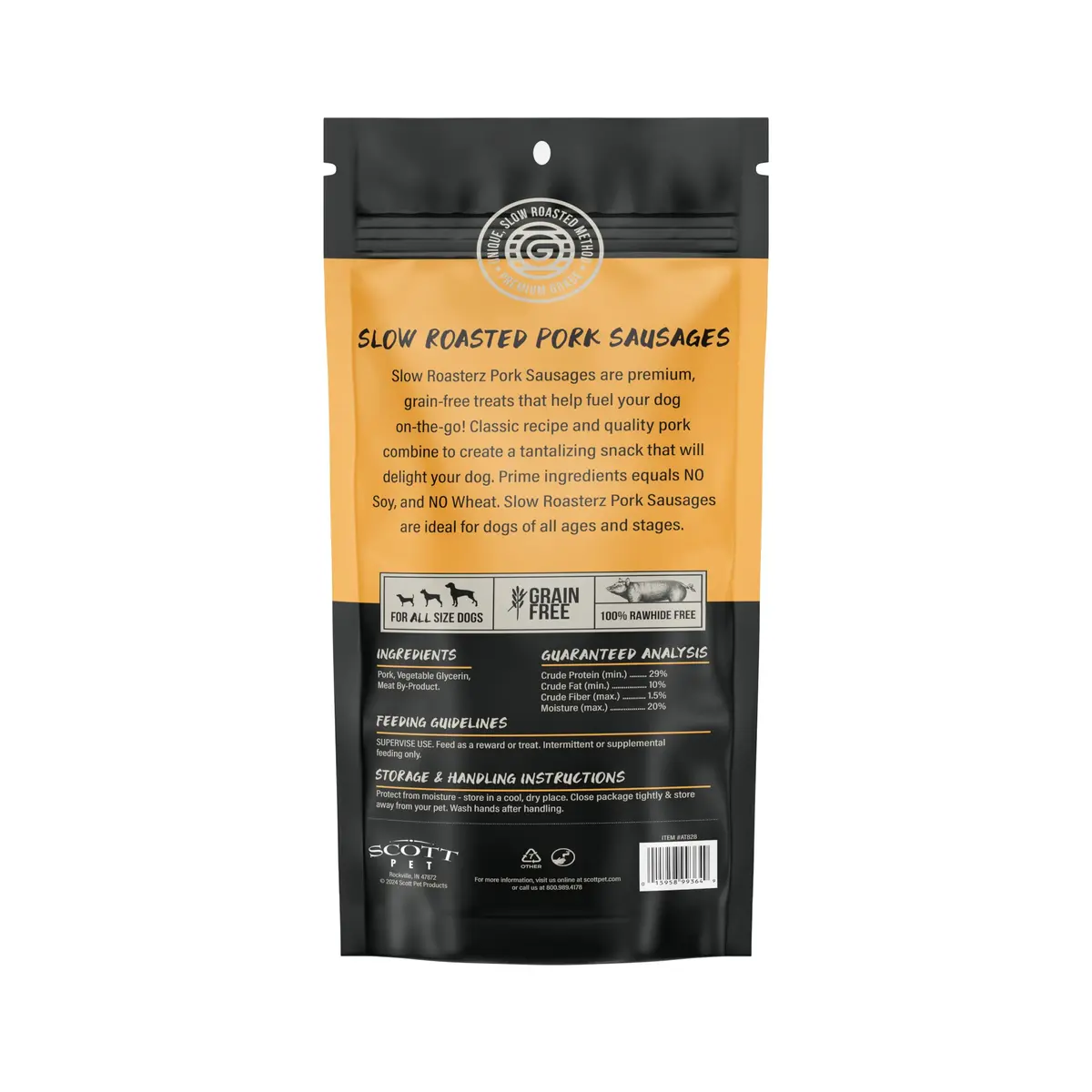 Grillerz Slow Roasterz Pork Sausages 2 Count | Rawhide-Free, High-Protein, USA-Imported - view 7