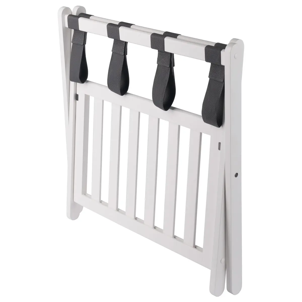 Winsome Reese Luggage Rack with Shelf | Foldable Solid Wood Guest Room Organizer - view 3