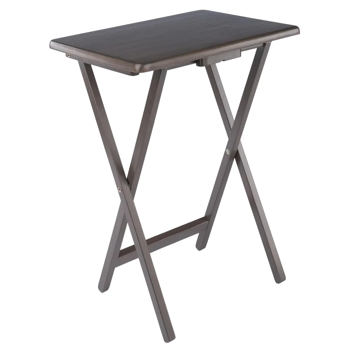 Winsome Alex Set of 2 Foldable Snack Tables, Oyster Gray | Space-Saving, Durable & Elegant - view 5