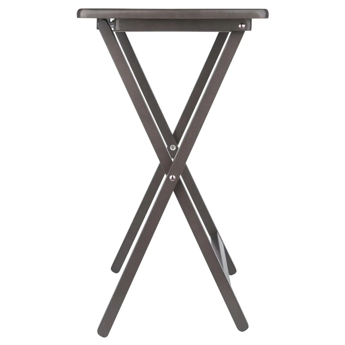 Winsome Alex Set of 2 Foldable Snack Tables, Oyster Gray | Space-Saving, Durable & Elegant - view 3