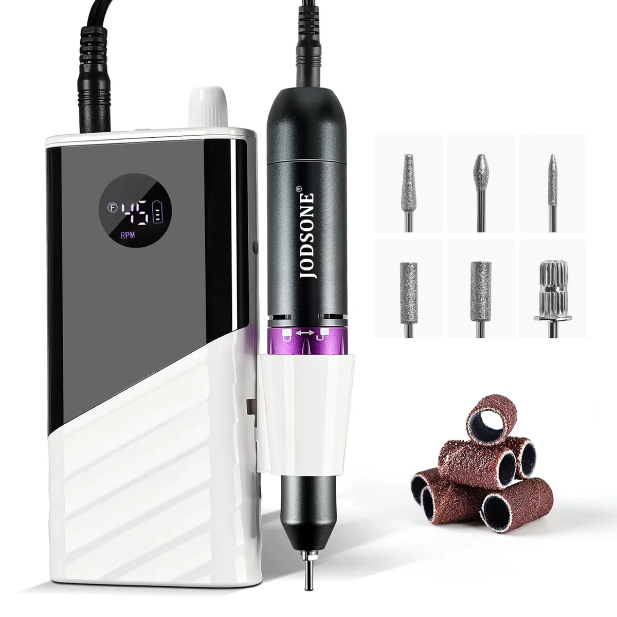 JODSONE Rechargeable Nail Drill 45000 RPM | Low Noise Portable for Home & Salon - main product image