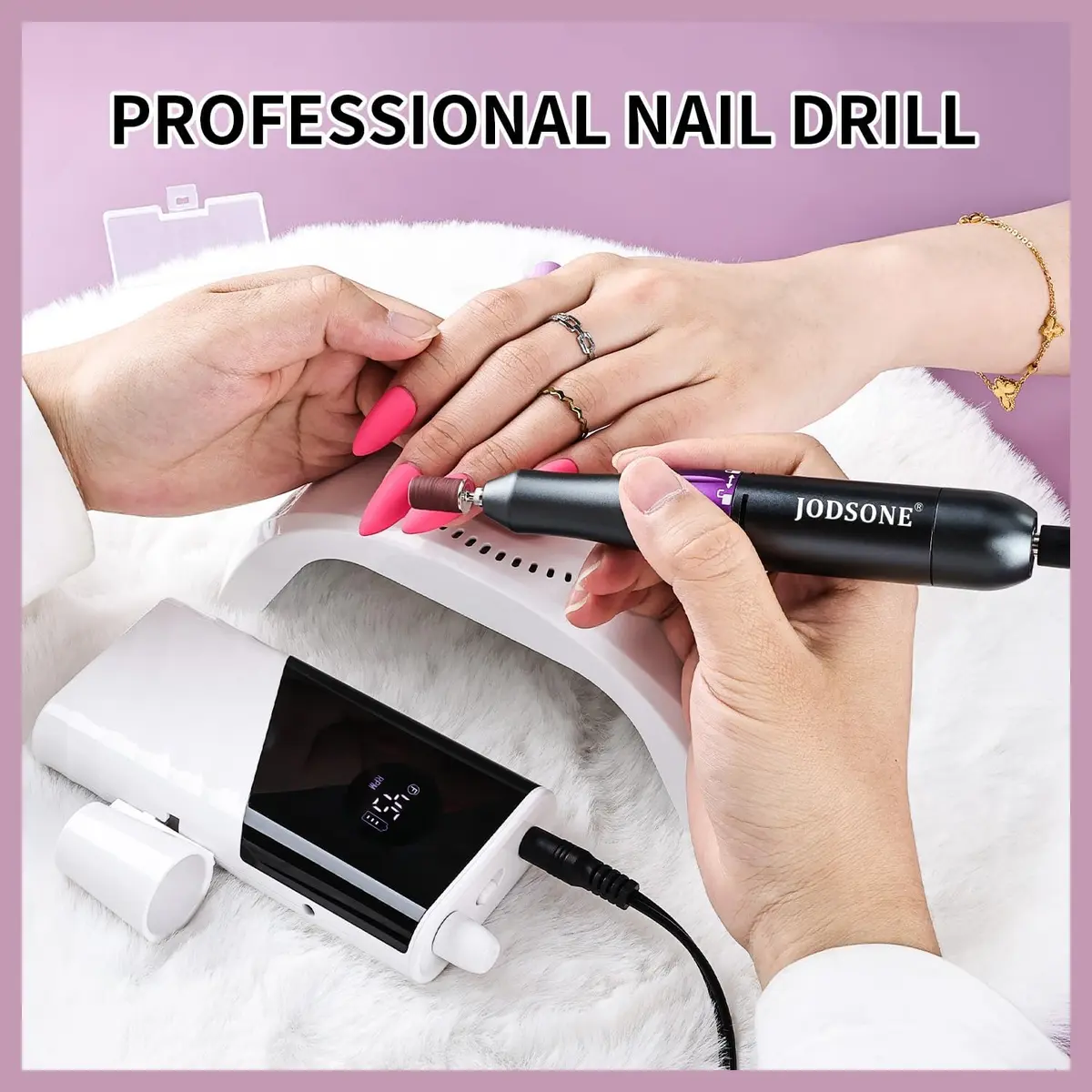 JODSONE Rechargeable Nail Drill 45000 RPM | Low Noise Portable for Home & Salon - view 7