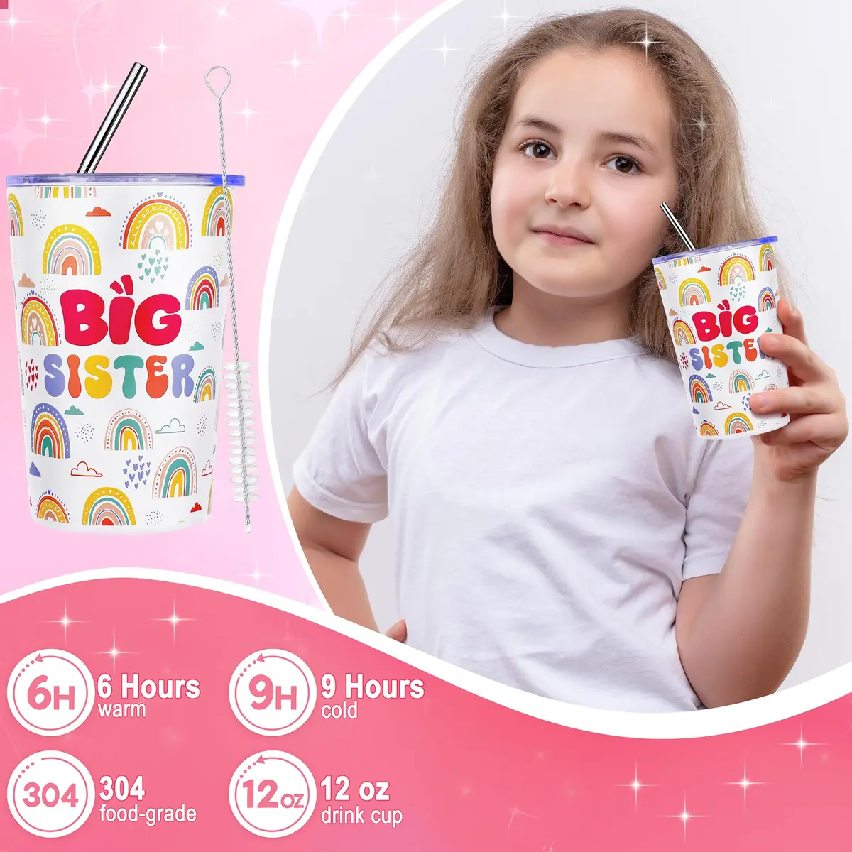 JTENGTOP Big Sister Gifts for Girls | Set of 5, Heartfelt & Practical (70-120 chars) - view 2