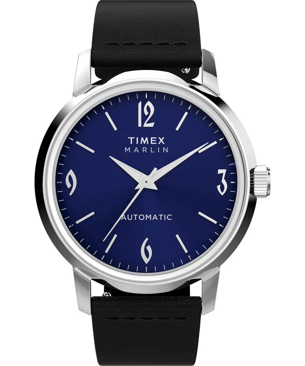 Timex Marlin Automatic Watch 40mm Navy Dial Water-Resistant | Classic Unisex Design - main product image