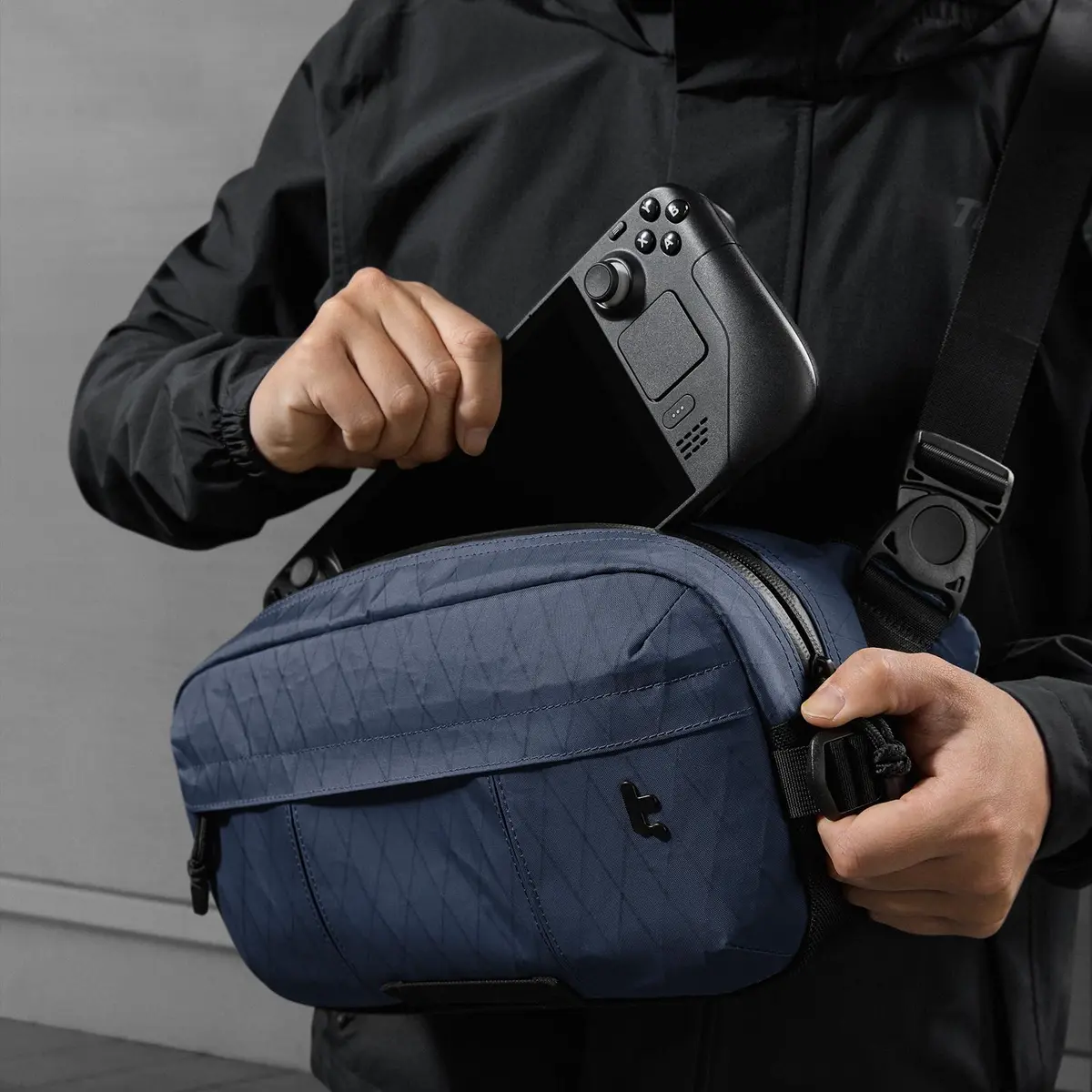 tomtoc 5.5L X-Pac Sling Crossbody Bag for Nintendo Switch 2/ROG Xbox Ally X | Waterproof Urban Travel Companion - view 6