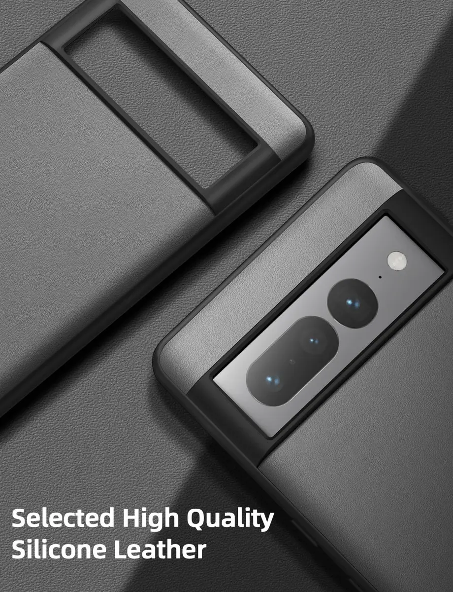 X-level Silicone Case for Google Pixel 7 Pro | Shockproof, Non-Slip, Gray | Supports Wireless Charging - view 2