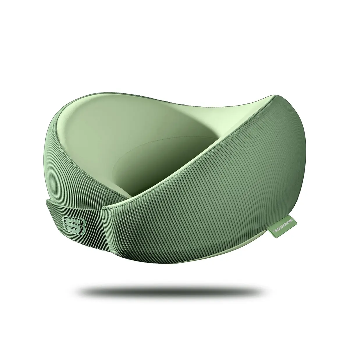 Skechers Memory Foam Neck Pillow | Breathable & Ergonomic Travel Support for Men & Women, Green - main product image