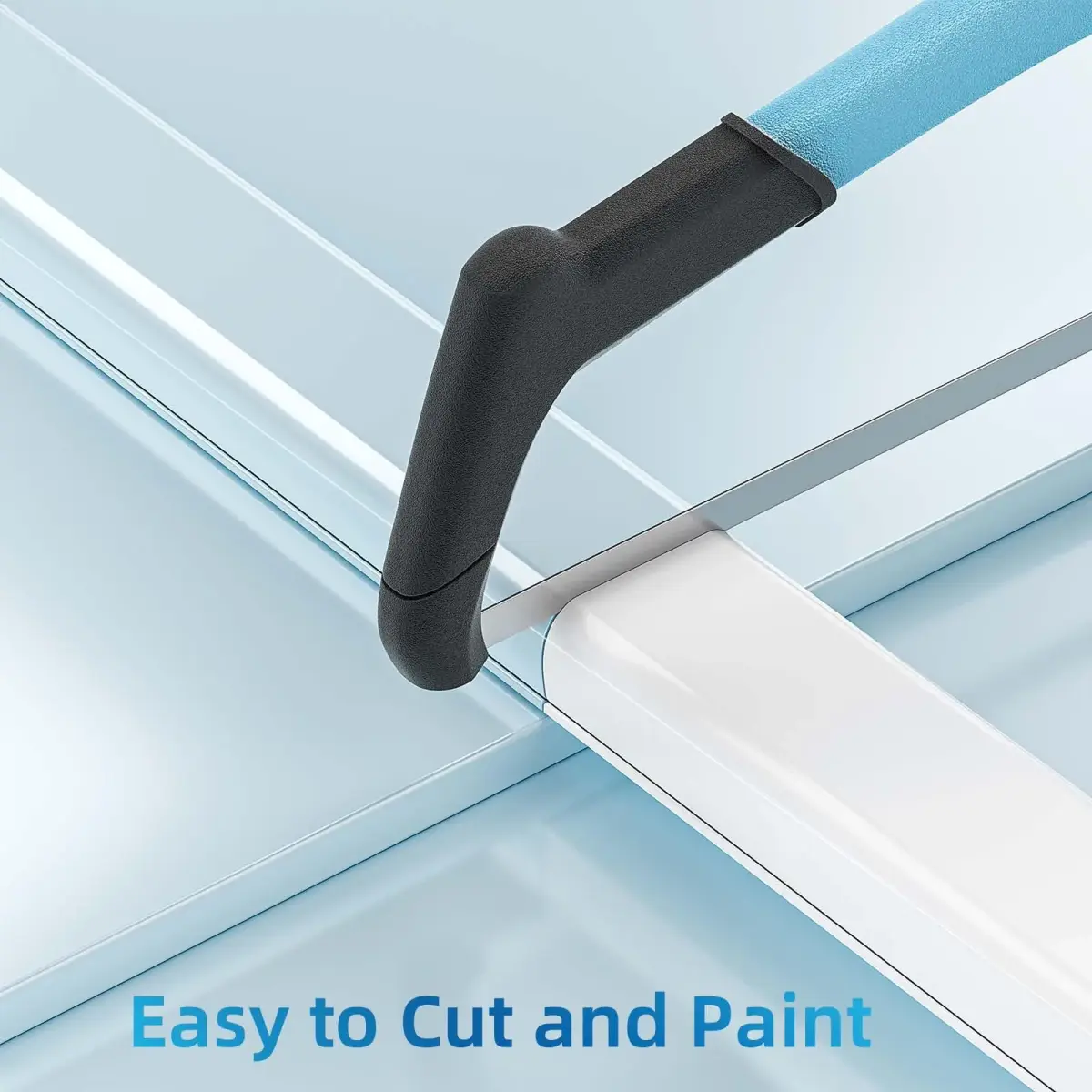 Yecaye White Cord Management Cover 142in (360.7cm) | Conceals 2-3 Cables on Walls - view 5