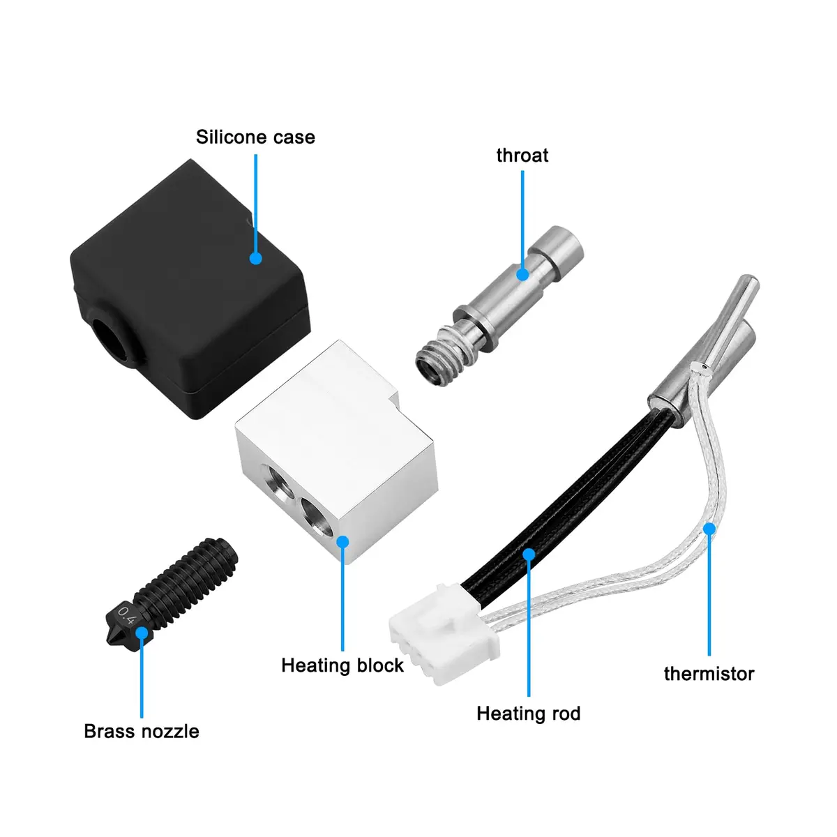 SeulQirw Kobra S1/S1 Combo 3D Printer Hotend Kit 0.4mm | Compatible with ANYCUBIC S1/S1C (70-120c) - view 5