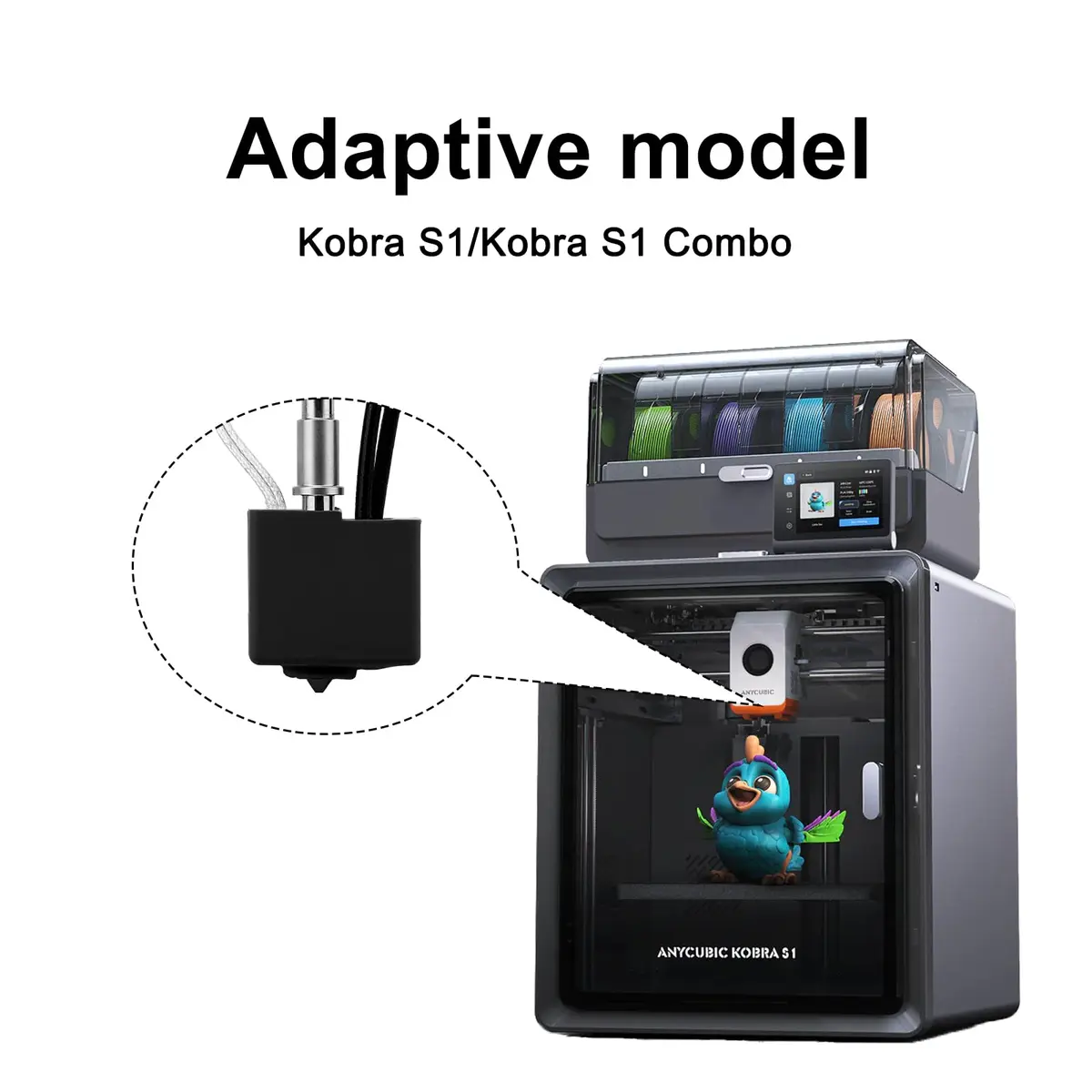 SeulQirw Kobra S1/S1 Combo 3D Printer Hotend Kit 0.4mm | Compatible with ANYCUBIC S1/S1C (70-120c) - view 2