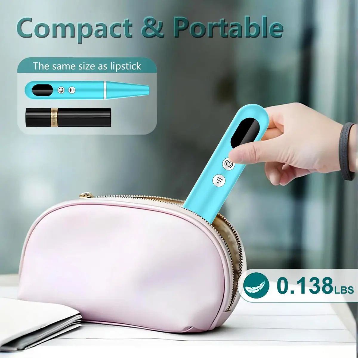 Zloojnn Cordless Electric Nail Drill File Kit Blue | 20000 RPM 9-Speed LED Display, Rechargeable, Portable - view 5