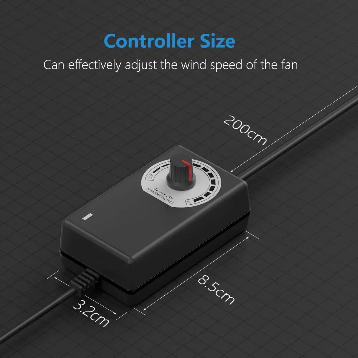 Hon&Guan 3 Inch Inline Duct Fan 120 CFM 20W | Low Noise Ventilation for Grow Rooms & HVAC - view 2
