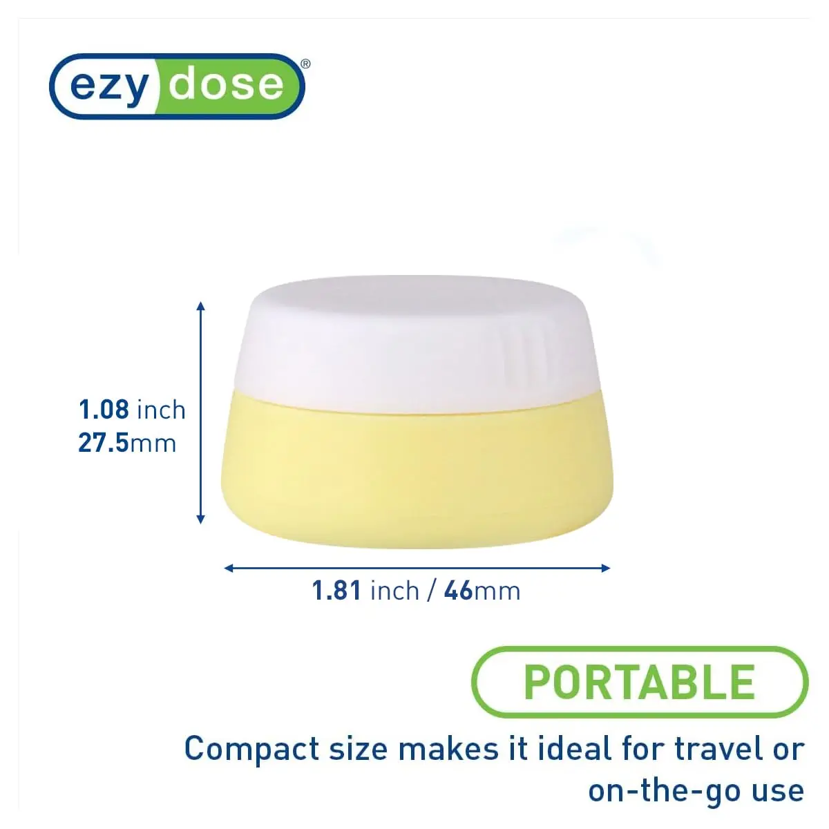 Ezy Dose Reusable Travel Silicone Storage Jar, Grayscale Colors, 3 Pack | Multi-Purpose, Leak-Resistant & TSA Approved - view 2