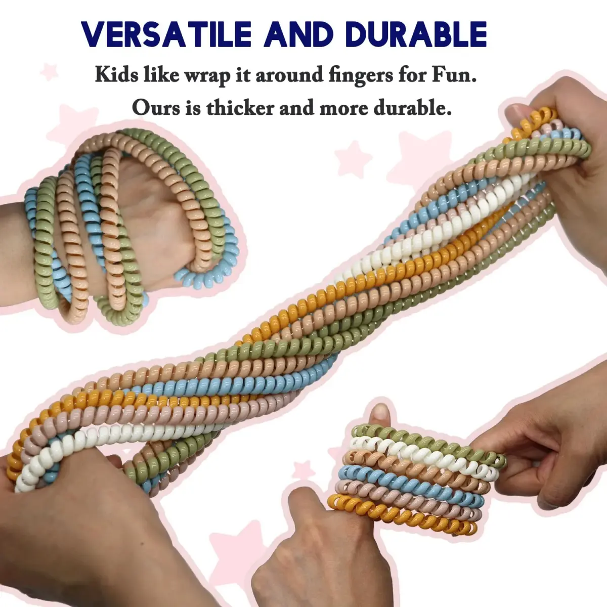 Olugu 12 Pack Stretchy Fidget Bracelet Necklace for Sensory Kids | BPA-Free PLA Material - view 3