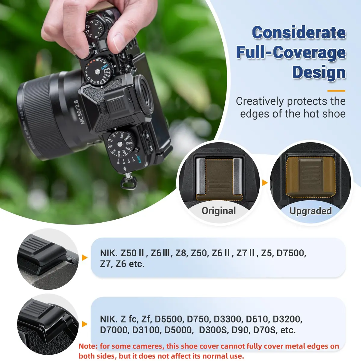 JJC 4PCS Upgraded Hot Shoe Cover w Full Coverage for Nikon Z7 II Z9 Z8 Zf Zfc | Full Metal Edge Protection - view 2