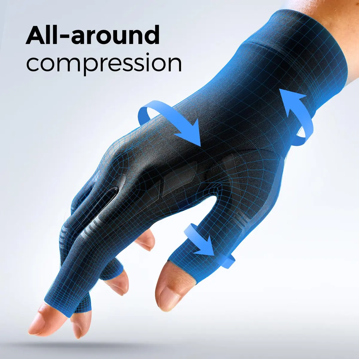 FREETOO All-Around Compression Arthritis Gloves for Women Men | Support for Pain Relief & Circulation (70-120 chars) - view 2