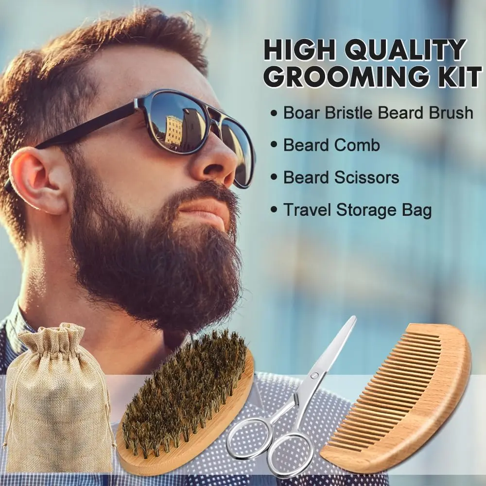 FULLLIGHT TECH Beard Grooming Kit 5 Fl Oz | Nourishing Beard Oil & Vanilla Wash for Men - view 7
