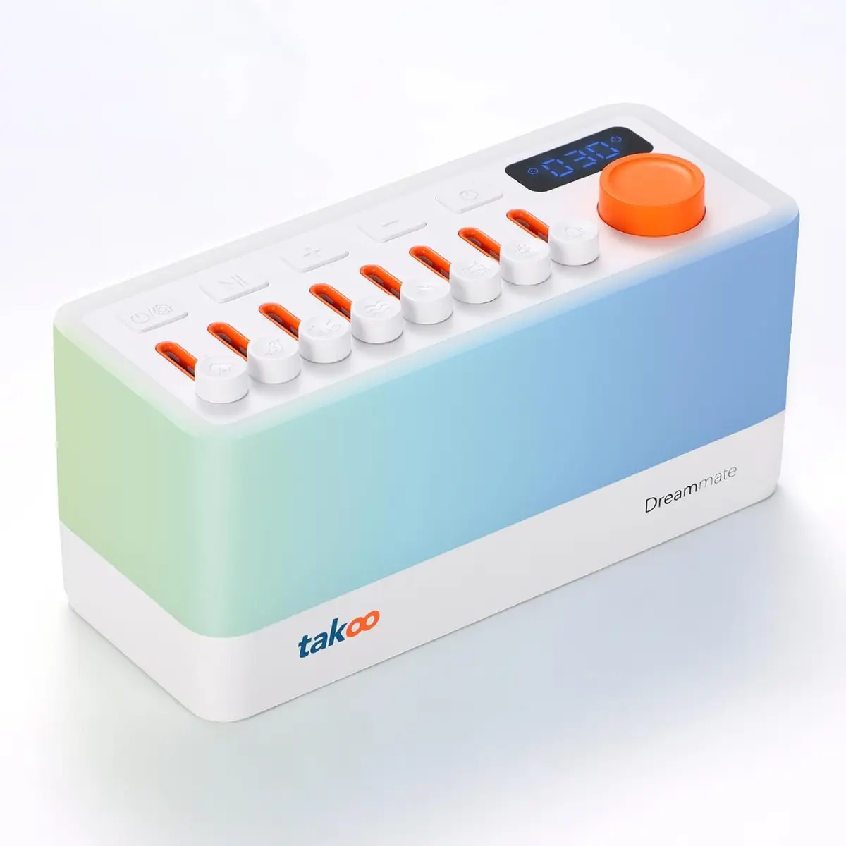 TAKOO 3-in-1 Sleep Sound Machine & Bluetooth Speaker with 12-Color Night Light, 485g (0.485kg) - main product image