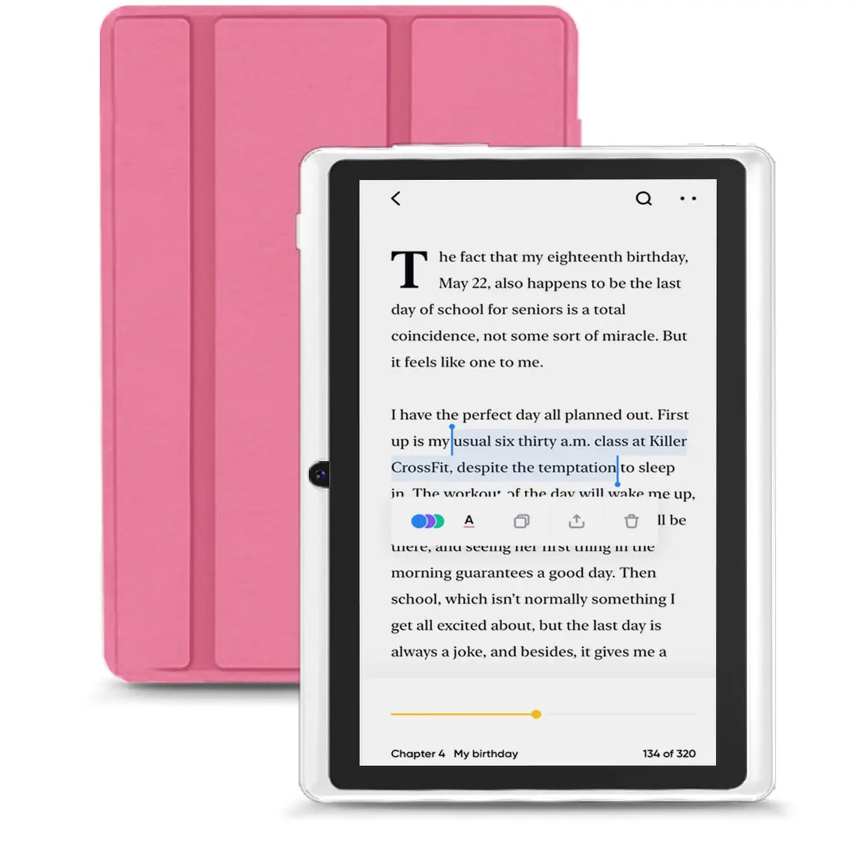 HNVHNV Android Tablet 7 Inch Tablet, 6GB RAM 32GB ROM 1TB Expansion, Quad-core Processor, Dual Camera, Pink | GMS Certified for India - main product image