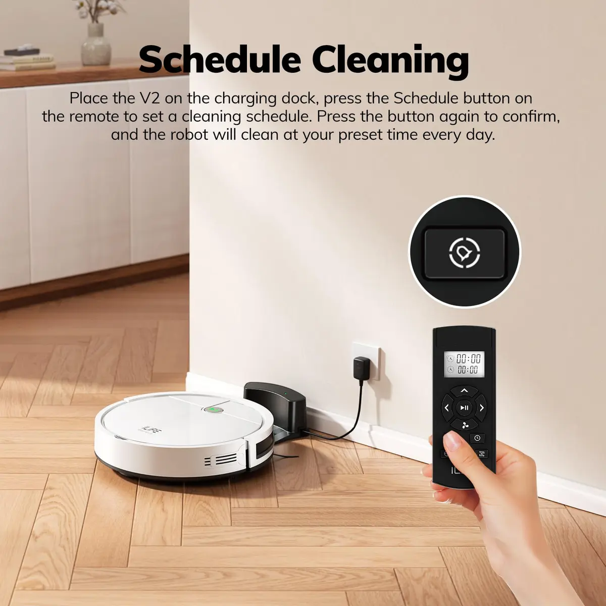 ILIFE V2 Robot Vacuum Cleaner 2.99-inch Slim, Tangle-Free Suction, White | Ideal for Hard Floors & Pet Hair - view 4