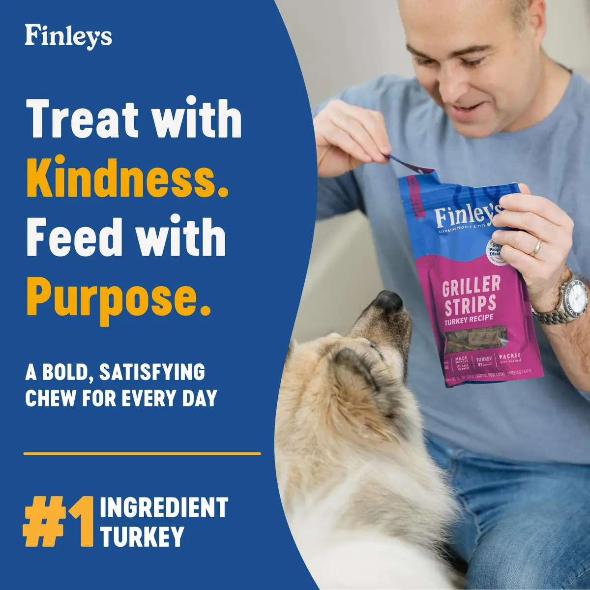Finley's Turkey Griller Strips Dog Treats 14.5oz | Savory Jerky-Style Chew for Dogs - view 3