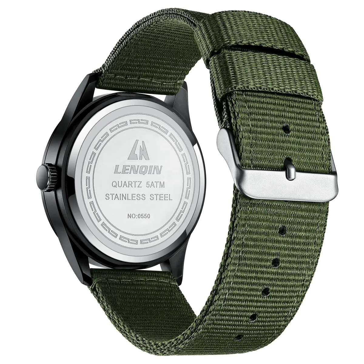 LN LENQIN Mens Military Sport Analog Quartz Watch 42mm Waterproof 3ATM | Stylish Tactical Timepiece for Men - view 2