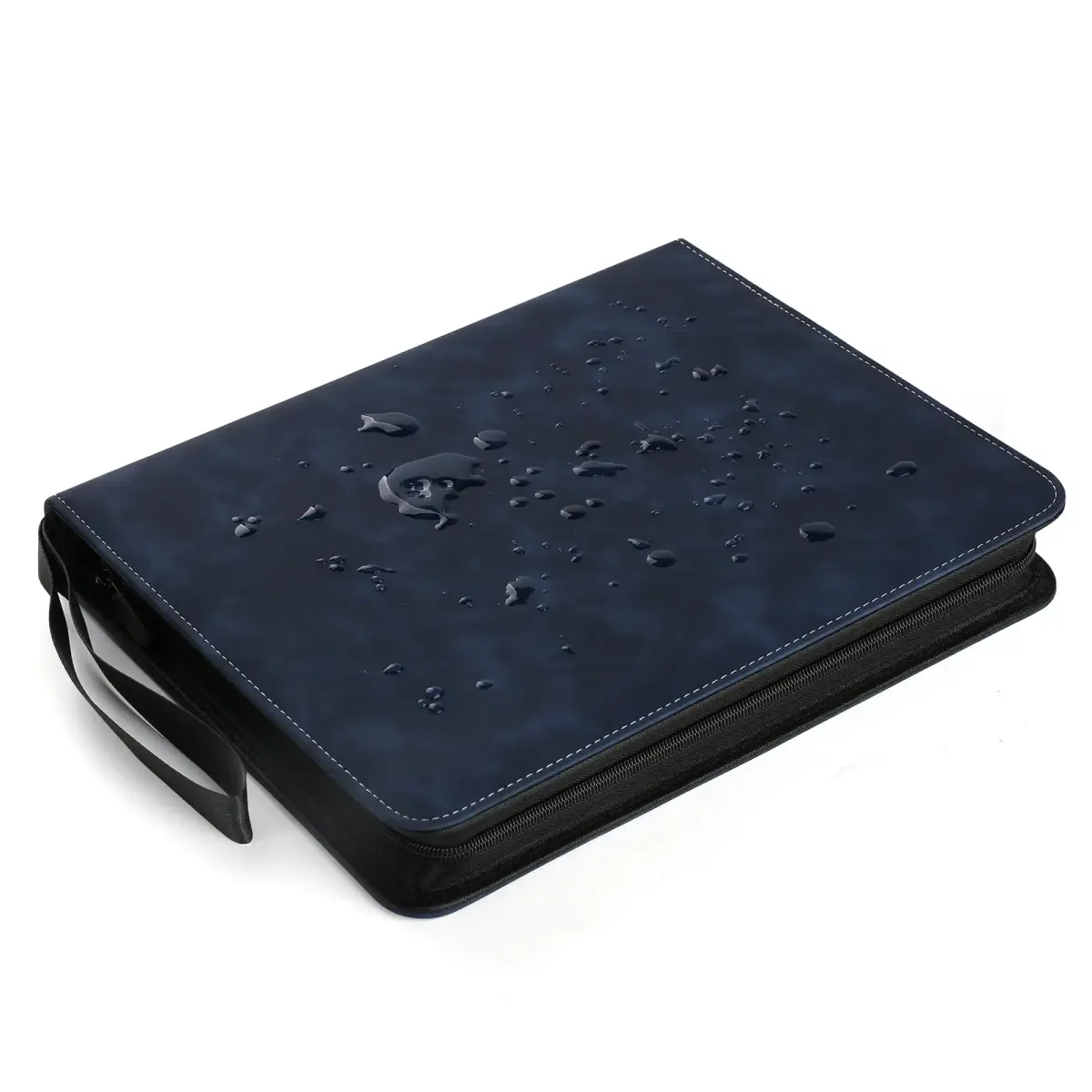 GERMUN 9 Pocket Zipper Card Binder with 40 Pages, 720 Double Sided Standard Card Album Folder (Dark Blue) - view 3