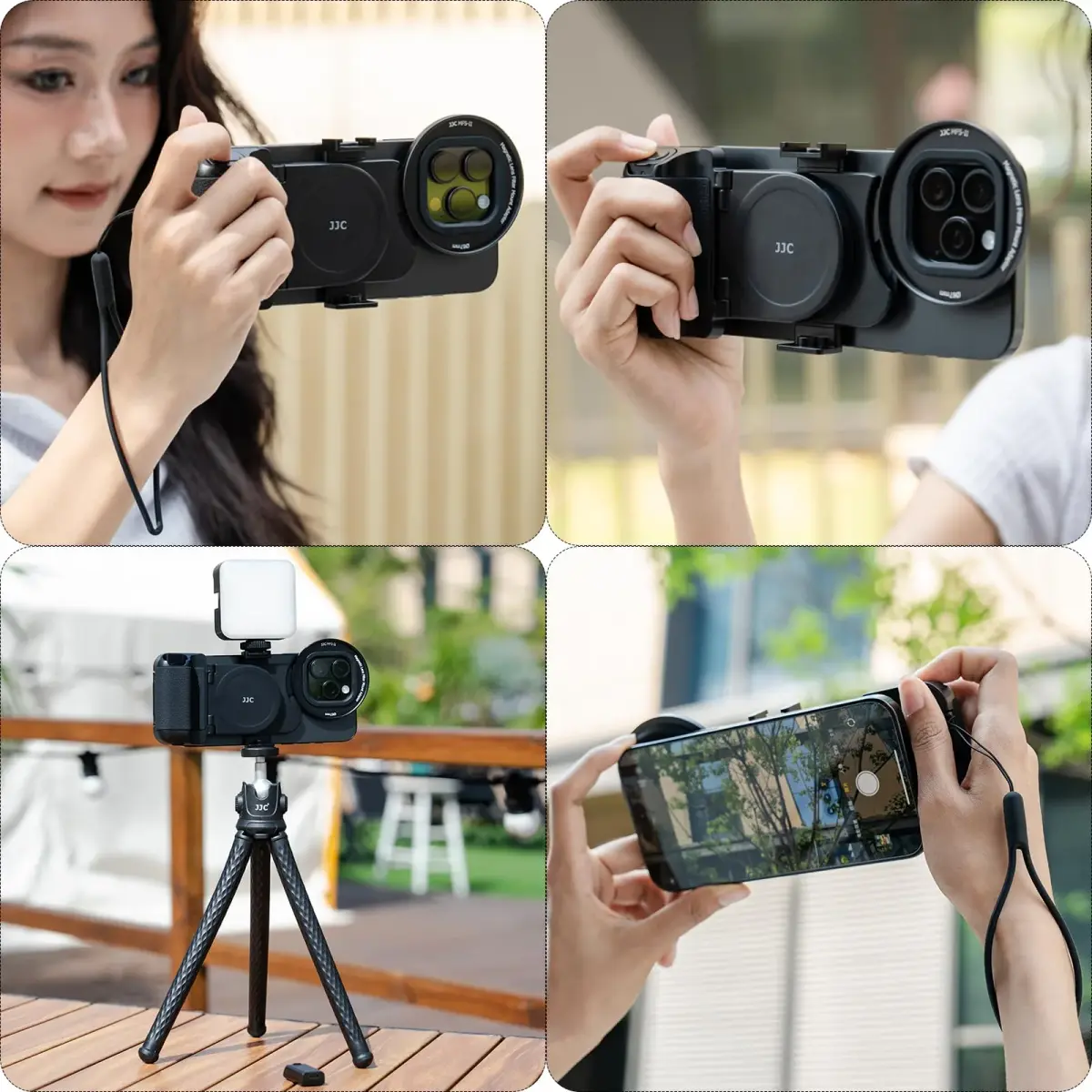 JJC 67mm Magnetic Filter Mount + Snap Grip Set for iPhone 16/15/14 Pro/Pro Max/Plus | Universal Phone Lens Adapter with Cold Shoe & 1/4" Mount - view 6